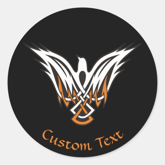 Celtic Bird Classic Round Aufkleber (Vorderseite)