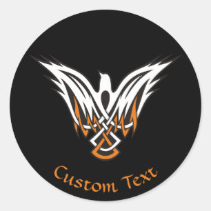 Celtic Bird Classic Round Aufkleber