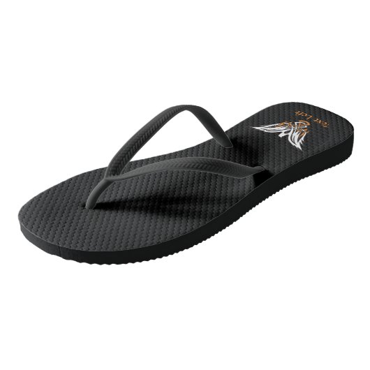 Celtic Bird Flip Flops Badesandalen (Schrägansicht)