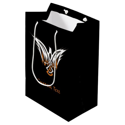 Celtic Bird Medium Gift Bag Mittlere Geschenktüte (Vorderseite Schrägansicht)