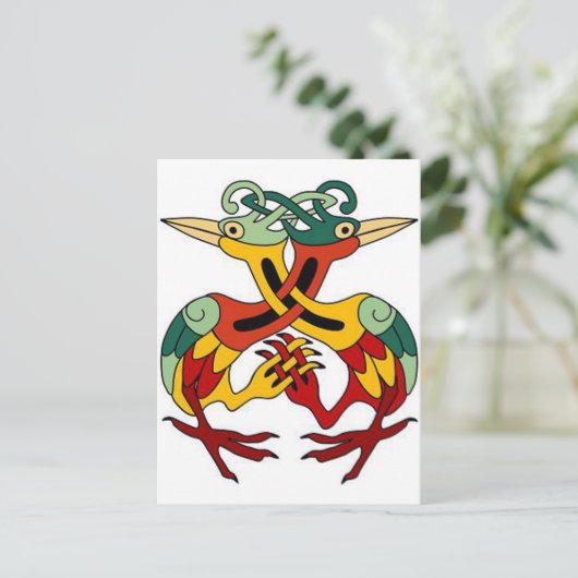 Celtic Bird Postkarte (Stehend Vorderseite)