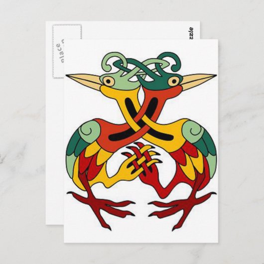 Celtic Bird Postkarte (Vorne/Hinten)