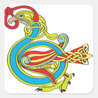 Celtic Bird Quadratischer Aufkleber
