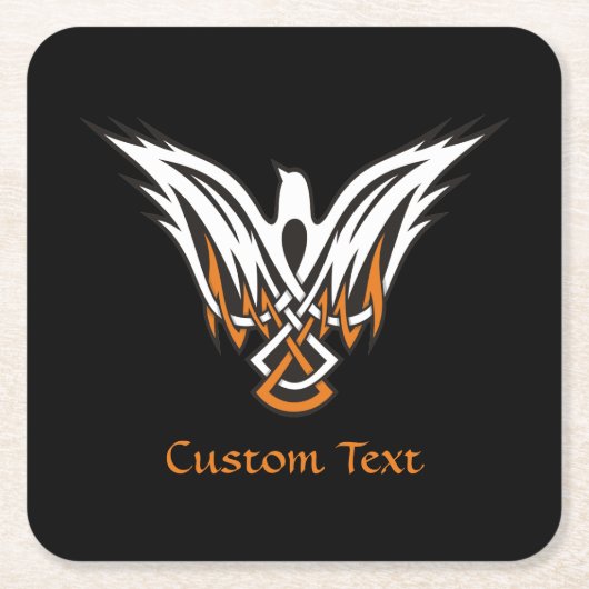 Celtic Bird Square Paper Untersetzer (Vorderseite)
