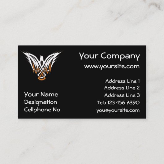 Celtic Bird Visitenkarte (Vorderseite)