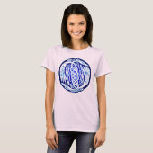 Celtic Birds of Peace (blaue Version) T-Shirt (Vorne ganz)