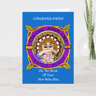 Celtic Birth Blessing Grüße Card Karte