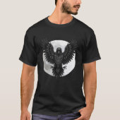 Celtic Black Crow Raven And Moon T-Shirt (Vorderseite)