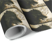 Celtic Black Wolf Geschenkpapier (Rolleneckpunkt)