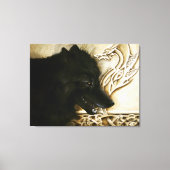 Celtic Black Wolf Leinwanddruck (Vorderseite)