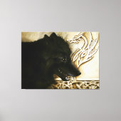 Celtic Black Wolf Leinwanddruck (Vorderseite)