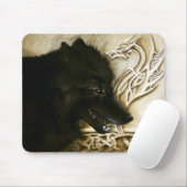 Celtic Black Wolf Mousepad (Mit Mouse)