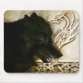 Celtic Black Wolf Mousepad (Vorne)