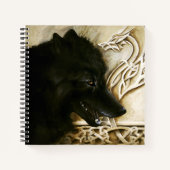 Celtic Black Wolf Notizblock (Vorderseite)
