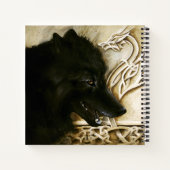 Celtic Black Wolf Notizblock (Rückseite)