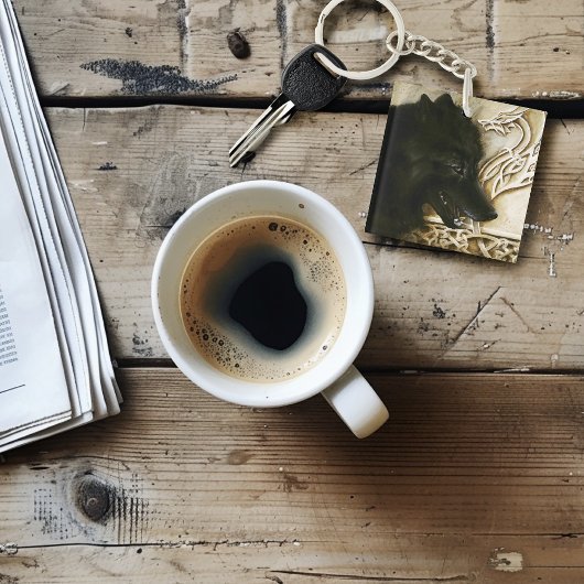 Celtic Black Wolf Schlüsselanhänger