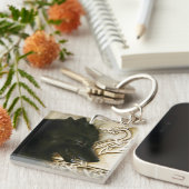 Celtic Black Wolf Schlüsselanhänger (Vorderseite rechts)