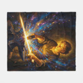 Celtic Blacksmith Goddess Forging Sword Fantasy Ar Fleecedecke (Vorderseite (Horizontal))