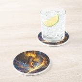 Celtic Blacksmith Goddess Forging Sword Fantasy Ar Getränkeuntersetzer (Seite)