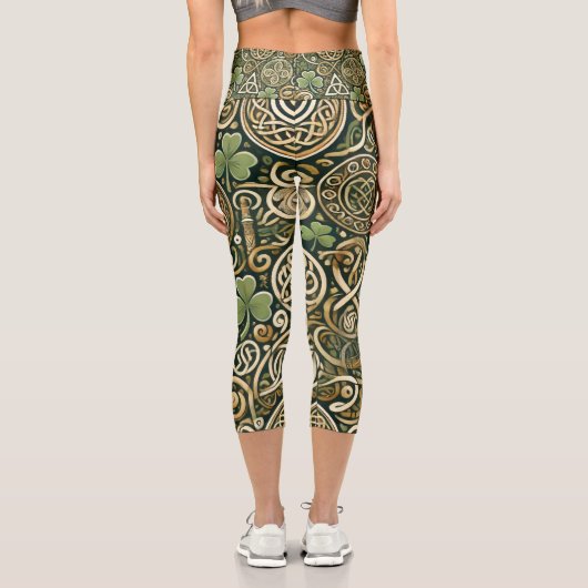 Celtic Bloom Capri Leggings (Rückseite)