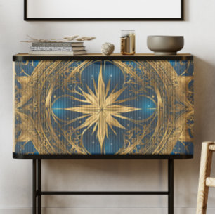 Celtic Blue and Gold star Decodierung Seidenpapier