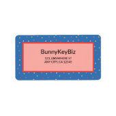 Celtic Blue Mini Hearts Geschäftsadresse Adressaufkleber (Vorne)