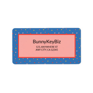 Celtic Blue Mini Hearts Geschäftsadresse Adressaufkleber