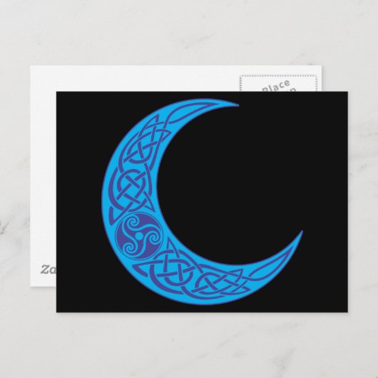 Celtic Blue Moon Postkarte (Vorne/Hinten)