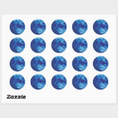 Celtic Blue Moon Runder Aufkleber (Blatt)
