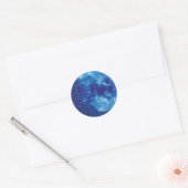 Celtic Blue Moon Runder Aufkleber (Umschlag)