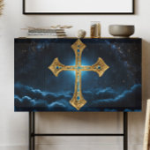 Celtic Blue und Gold Cross-Decodierung Seidenpapier