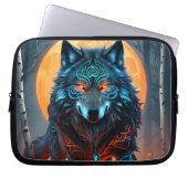 Celtic Blue Wolf Laptopschutzhülle (Vorderseite)