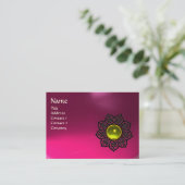 CELTIC BLUME MONOGRAM rosa Amethyste, Topaz Visitenkarte (Stehend Vorderseite)