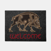 Celtic Boar Design 18" x 24" Door Mat Fußmatte (Vorderseite)