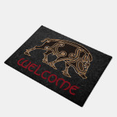 Celtic Boar Design 18" x 24" Door Mat Fußmatte (Schrägansicht)