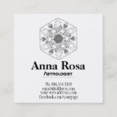 *~* Celtic Boho aztekischer Nebelfleck-Stammes- Quadratische Visitenkarte (Rückseite)