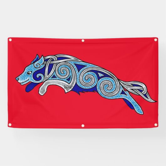 Celtic Border Collie wettbewerbsfähiges Agility Hu Banner (Horizontal)