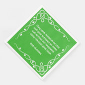 Celtic Braid - White and Green Irish Blessing #4 Serviette (Ecke)