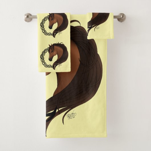 Celtic Brown Horellow Badhandtuch Set (Insitu)