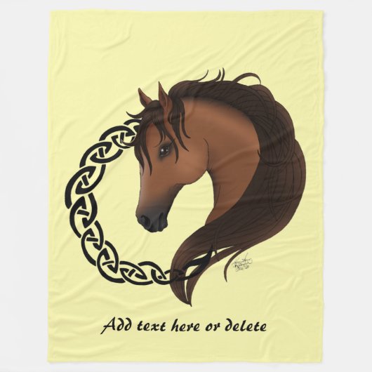 Celtic Brown Horellow Fleecedecke (Vorderseite)