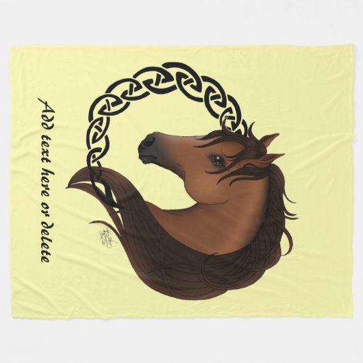 Celtic Brown Horellow Fleecedecke (Vorderseite (Horizontal))