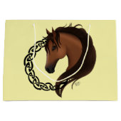 Celtic Brown Horellow Große Geschenktüte (Vorderseite)