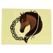 Celtic Brown Horellow Große Geschenktüte (Rückseite)
