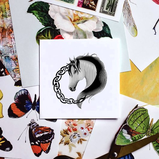 Celtic Brown Horellow Gummistempel