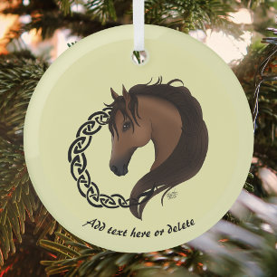 Celtic Brown Horellow Ornament Aus Glas