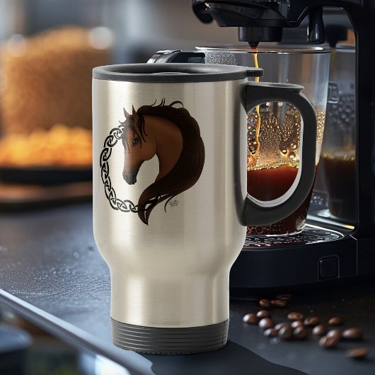 Celtic Brown Horellow Reisebecher