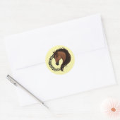 Celtic Brown Horellow Runder Aufkleber (Umschlag)