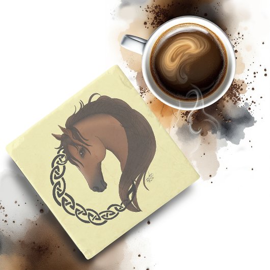 Celtic Brown Horellow Steinuntersetzer