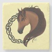 Celtic Brown Horellow Steinuntersetzer (Vorderseite)