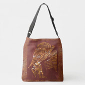 Celtic Brown Leather Tribal Tragetaschen Mit Langen Trägern (Rückseite)